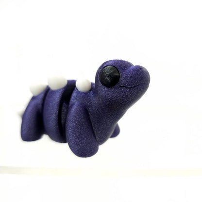 Stegosaurus Dinosaur Fidget Toy - Deep Purple Sheen - fidget toy