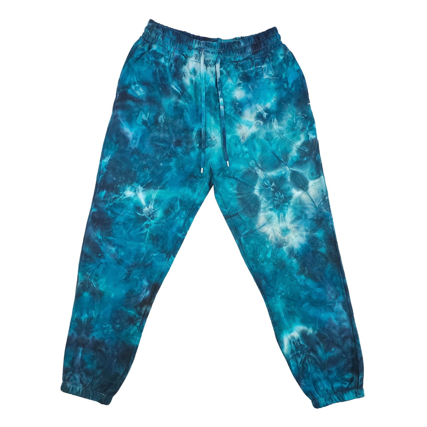 Teal Ombré Smoke Tie Dye Jogging Bottoms
