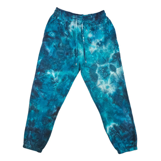 Teal Ombré Smoke Tie Dye Jogging Bottoms