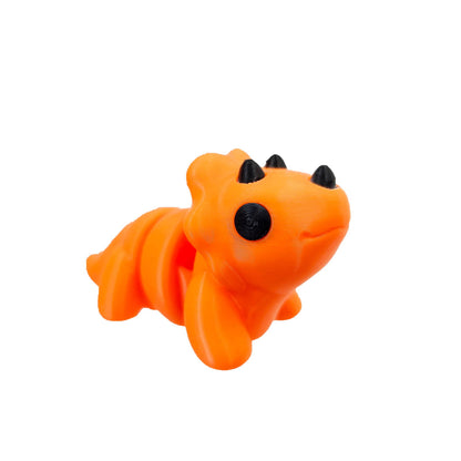 Triceratops Dinosaur Fidget Toy - Orange - fidget toy