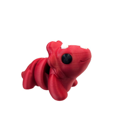Triceratops Dinosaur Fidget Toy - Metallic Red - fidget toy