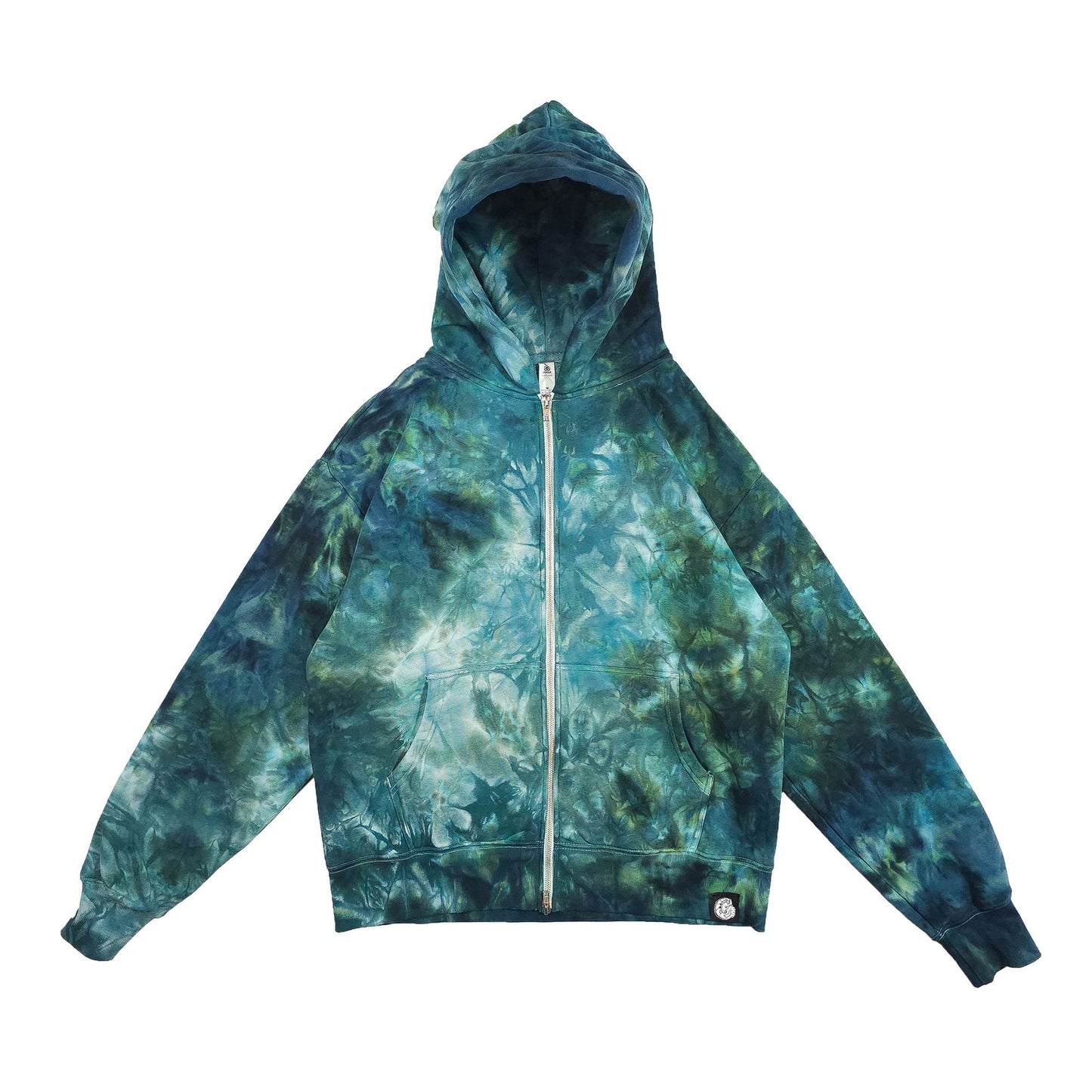 Wasabi Green Tie Dye Zip Up Hoodie