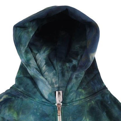 Wasabi Green Tie Dye Zip Up Hoodie