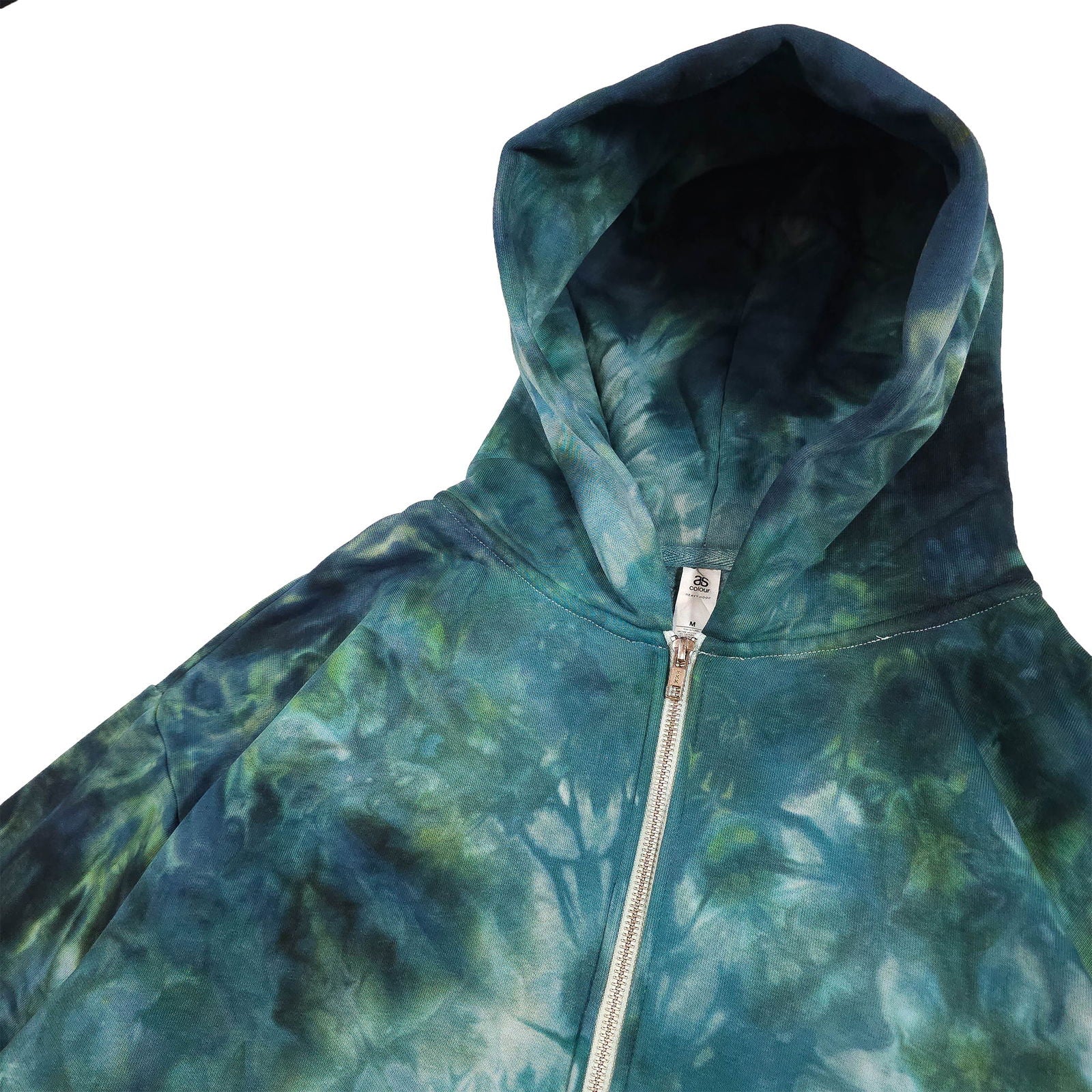 Wasabi Green Tie Dye Zip Up Hoodie