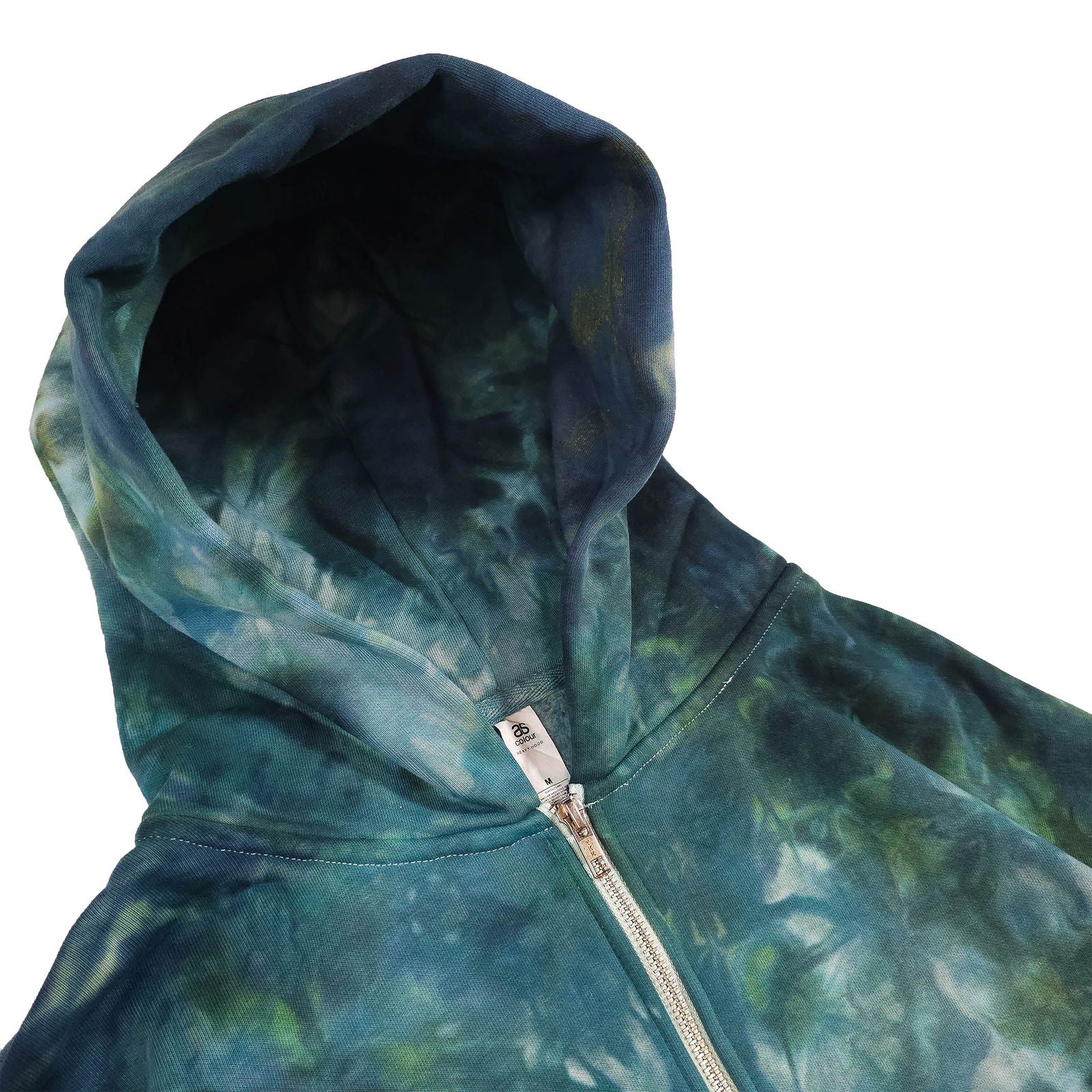 Wasabi Green Tie Dye Zip Up Hoodie