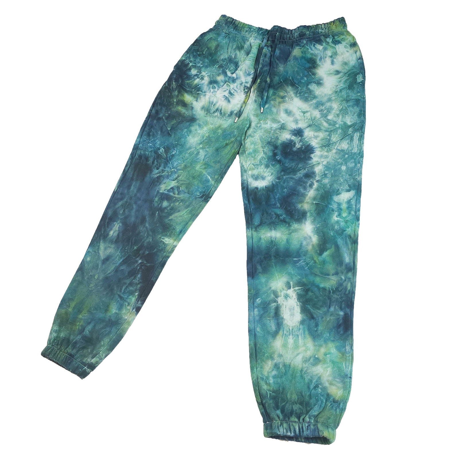 Wasabi Green Ombré Smoke Tie Dye Jogging Bottoms