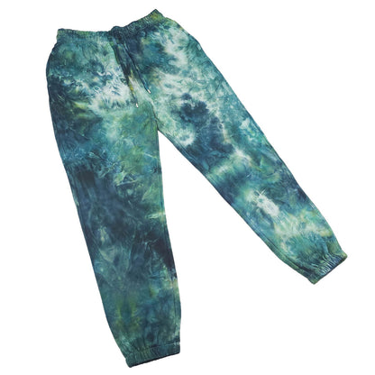 Wasabi Green Ombré Smoke Tie Dye Jogging Bottoms