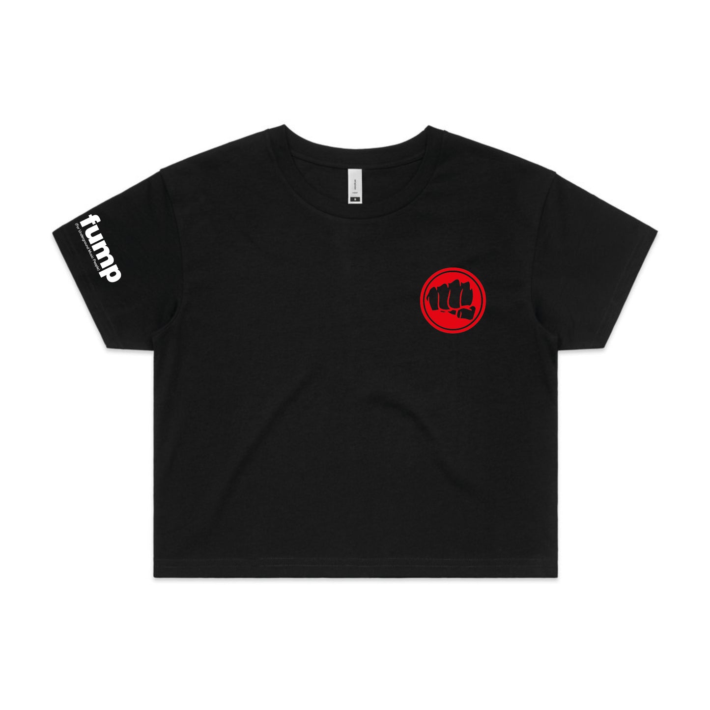 Double Tagged - Black Crop Top